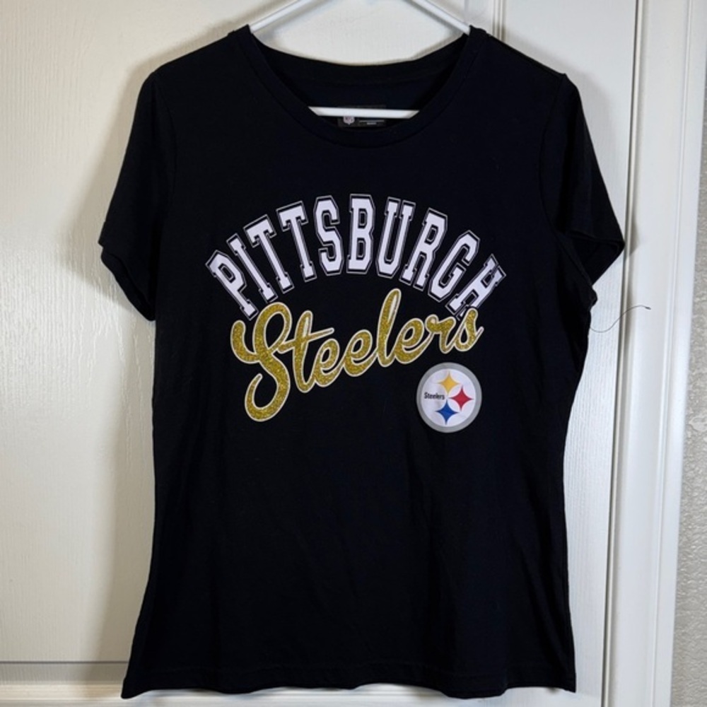 Team Apparel Pittsburgh Steelers Black Graphic Shirt Size XL NWOT #2157